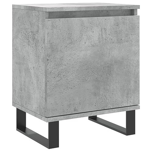 Genérico wenjingqi 826852 Nachttisch, Holz, Grau Beton, 40 x 30 x 50 cm