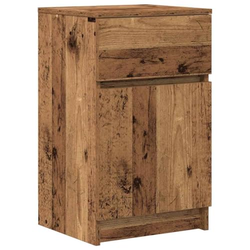 Genérico Wenjingqi 861333 Nachttisch aus antikem Holz, 39 x 35 x 65 cm