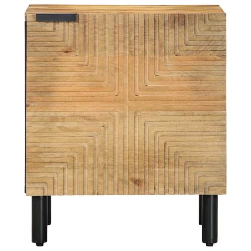 HEFZGDB Nachttisch Braun 40x33x46 cm Massivholz Mango Nachttisch Vintage Nachttische Nachtschrank Nachtkasten für Gästezimmer Schlafzimmer Wohnzimmer Hotel