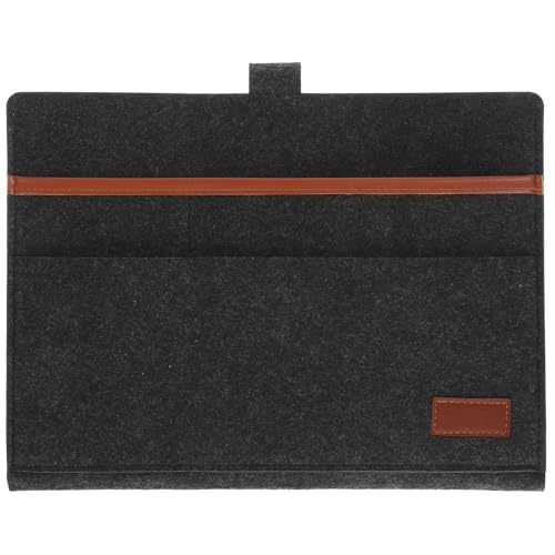 Healeved Filz Aufbewahrungstasche zum Einhängen Große Nachttisch Organizer Tasche aus Filz mit Stabilem Rahmen Dunkelgrau Aufbewahrung für Bett Sofa und Zuhause