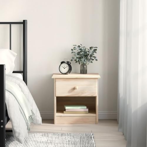 ZQQLVOO Nachttisch ALTA Natur badschrank schmal nachttische for Schlafzimmer Zimmer 41x35x41 cm Massivholz Kiefer