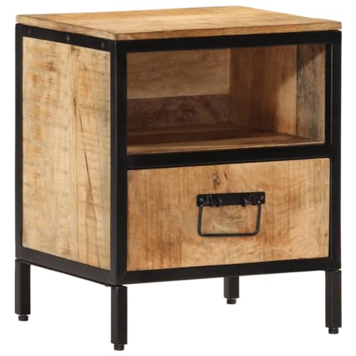 SKM Nachttisch 40x35x50 cm Massivholz Mango,Möbel,Tische,Nacht tische,Braun,11.8KG,35891 2