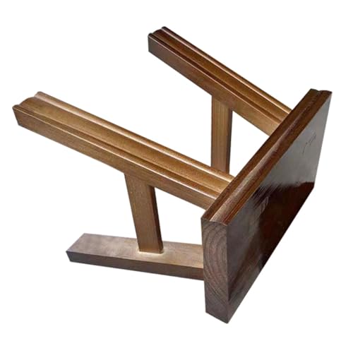 GALPADA Kleine Bank Tanzhocker Beistelltisch Praktischer Holzschemel kinderhocker holzstuhl rustikaler Tritthocker Holzhocker Vintage Tritthocker Hocker aus Holz Light Brown