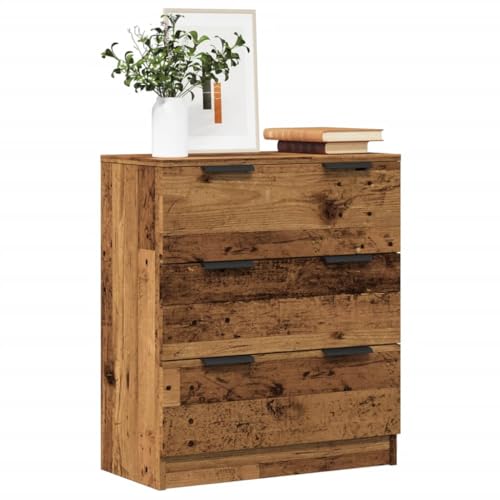 Rantry Anrichte aus antikem Holz, 60 x 30 x 70 cm aus Spanplatte, Sideboard, Bodenschrank, Büromöbel, Nachttisch, Nachttisch für Schlafzimmer, Möbel Modell 856834