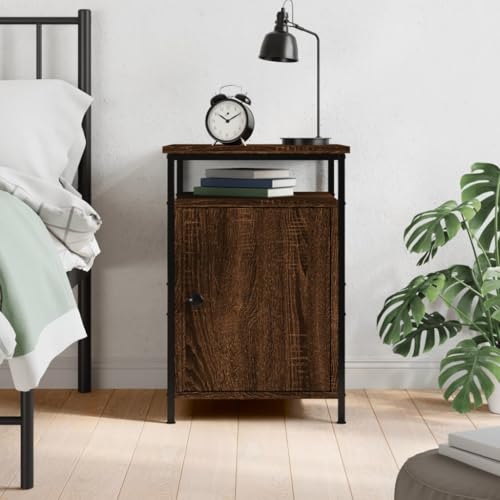 Frdhee Kleiner Tisch Raumdekorationen,Nachttis ch Braun Eichen-Optik 40x42x60 cm Holzwerkstoff für Wohnzimmer, Schlafzimmer, Büro, Badezimmer