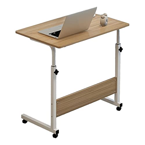 Mrisata C-förmiger Rollbarer Beistelltisch, Laptop-Schreibtischwagen, Verstellbares TV-Tablett, Mobiler Sofa-Beistelltisch über Dem Bett, Nachttisch mit Rädern, Rollbarer Tragbarer