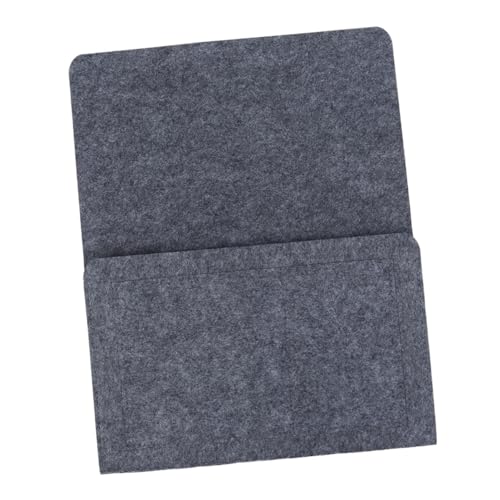 DECOMELODY Filz Nachttisch Organizer Tasche Zum Einhängen Aufbewahrungstasche Mit Großen Taschen Vielseitig Für Bettseite Und Sofa Platzsparend Und Wandmontierbar Dunkelgrau