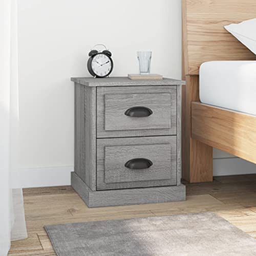LVHUIDEH Nachttisch Grau Sonoma 39x39x47,5 cm Holzwerkstoff
