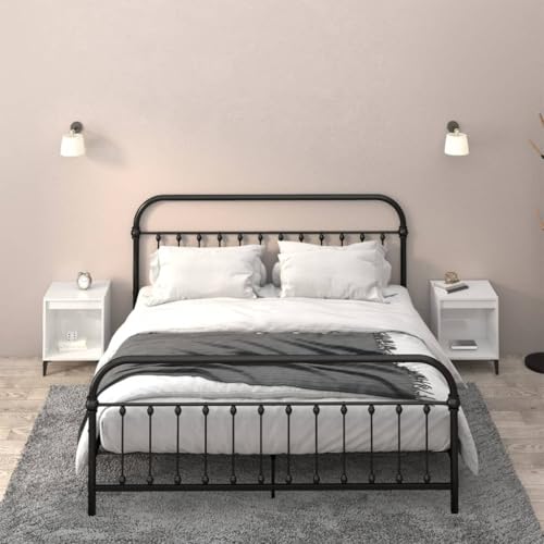 MOBCANT Nachttische 2 STK, Konsolentisch Nachttischschrank Beistelltisch Nachtschränke Geeignet für Schlafsaal Wohnstube Hotel Wohnung Hochglanz-Weiß 40x35x50 cm