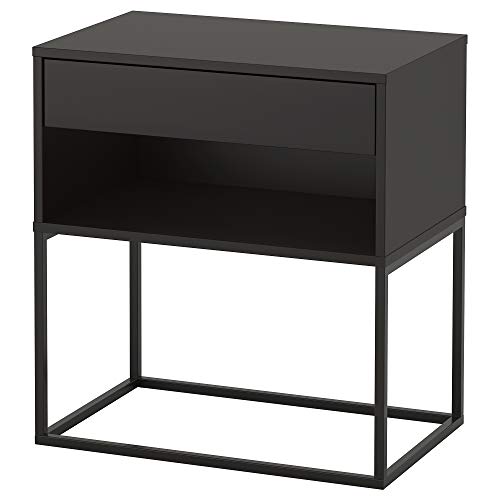 Ikea VIKHAMMER Nachttisch 60x39x65cm schwarz