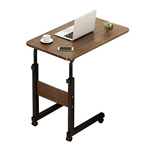 Höhenverstellbarer Beistelltisch mit Rollen für Schlafzimmer oder Büro, ideal für Nachttisch oder Computerarbeit