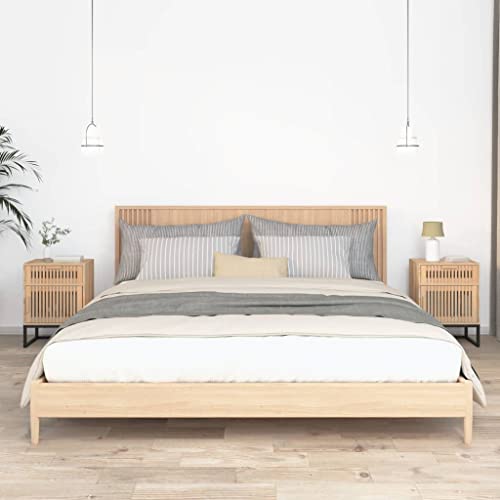 YuuSsea Nachttische 2 STK. 40x30x55,5 cm, Holzwerkstoff & Eisen, Skandinavisches Design, Schlafzimmer Nachttisch mit Schublade