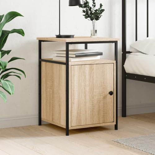 Iiaky Sonoma Eiche 40x42x60 Holzwerkstoff NachtschräNkchen Schlafzimmer MöBel Nachtschrank Nachttische
