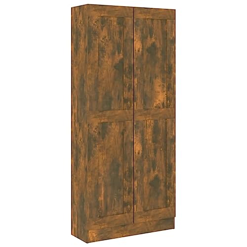 Generico Nachttisch Eiche Rauchgrau 82,5 x 30,5 x 185,5 cm aus mehrschichtigem Holz, kangqiling815114