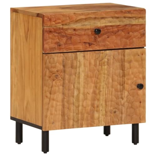 Genérico wenjingqi 356863 Nachttisch aus massivem Akazienholz, 50 x 33 x 60 cm