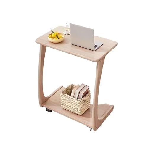 Kleiner rollbarer Schlafzimmer-Nachttisch, multifunktionaler mobiler Nachttisch, moderner, einfacher Schlafzimmer-Büroschreib tisch, tragbarer Lesetisch, rollender Laptop-Tisch for Sofa, Schlafzimmer,