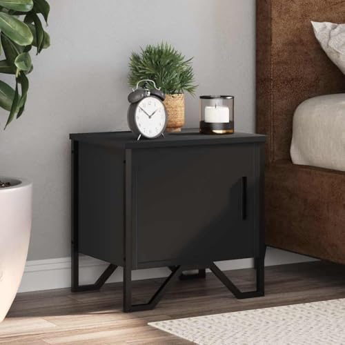 MOBCANT Nachttische 2 STK, Nachtschränke Bett Organizer Nachtisch Nachttischschrank Geeignet für Schlafzimmer Wohnung Wohnstube Hotel Schwarz 40x30x40 cm Holzwerkstoff