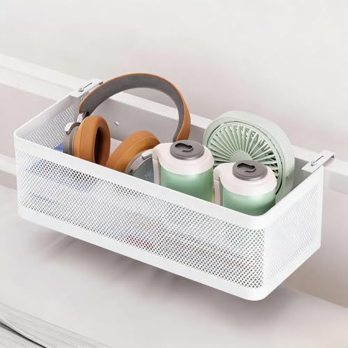 Hängender Nachttisch Korb, Bett Organizer zum Einhängen Metall, Hängebett Organizer Aufbewahrungskorb, Zeitschriften, für Etagenbetten zur Aufbewahrung von Mobiltelefonen Büchern und Fernbedienungen