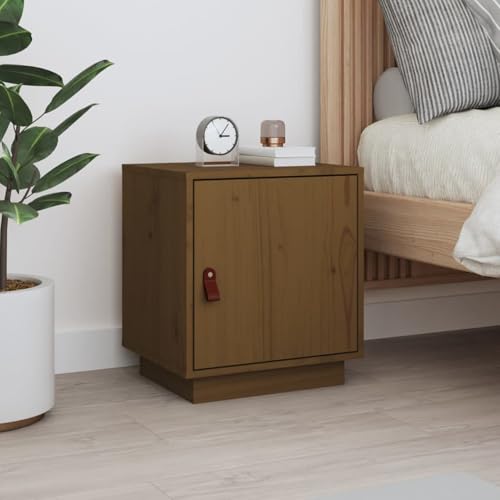 Gecheer Honigbraun 40x34x45 cm Massivholz Kiefer, Schlichte Nachtkommode Kommode für Wohnzimmer Schlafzimmer Studentenbude818281