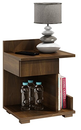 Unbranded Nachtschrank Nachtkosole Nachttisch Nachtschränkchen Beistelltisch V85 (Links, Nussbaum)