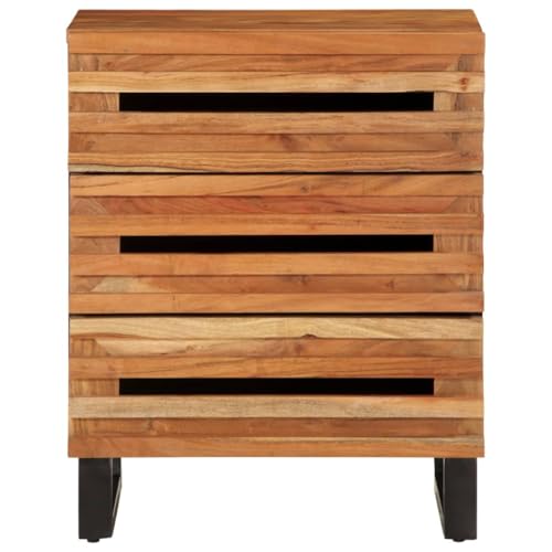 SXJEQOC Nachtkästchen Kleiner Couchtisch Bettschrank Sofa Beistelltisch - Nachttisch 50x34x62 cm Massivholz Akazie für Balkon Schlafzimmer Outdoor Wohnzimmer