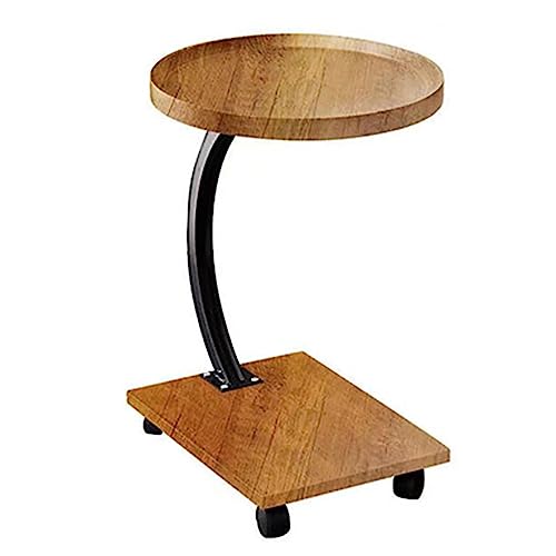 Moderner Endtisch mit Ablagefach für kleine Räume, gelber Metall-Beistelltisch für Schlafzimmer, Wohnzimmer, Bad oder Büro, kleiner Nachtschrank mit Schreibtisch, 40 x 40