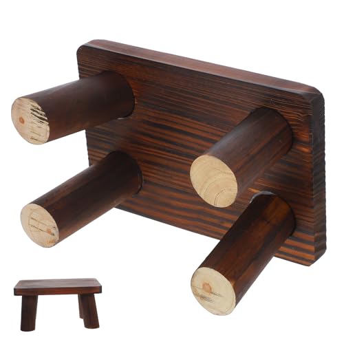 NIYANGLE Holztrittschemel für Ältere Menschen Kleiner Rutschfester Kiefernhocker Vielseitig als Fußhocker Nachttisch und Sitzhocker für Bad und Schlafzimmer