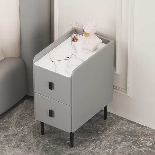 Luxuriöser Nachttisch aus Massivholz mit 3 Schubladen, moderner Leder-Beistelltisch für Schlafzimmer, Wohnzimmer, kleine Räume, stilvolle und funktionale Aufbewahrungslösung