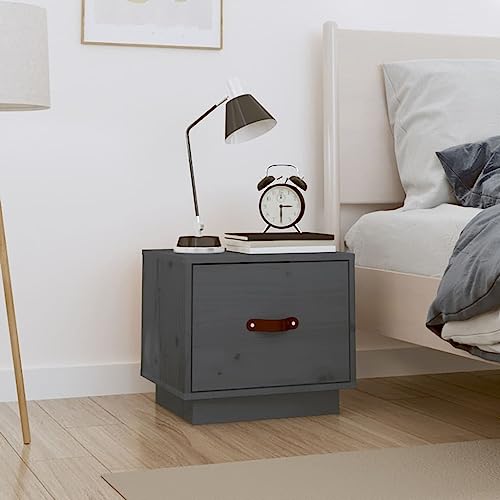 CFODOJ Tische, Home Nachtkom mode, grau, x 34 x 35 cm, Massivholz,