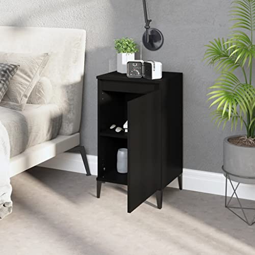 HEFZGDB Nachttische 2 STK. Schwarz 40x35x70 Holzwerkstoff Organizer Nachtkästchen Couchtisch für Hotel Wohnzimmer Gästezimmer Schlafzimmer