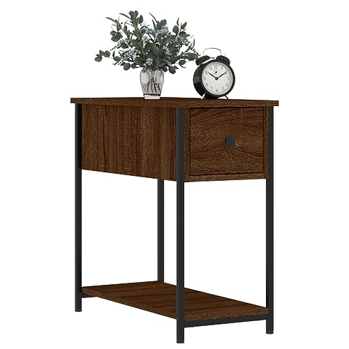HEFZGDB Braun Eichen Optik 30x60x60 Holzwerkstoff Nachtschränkchen Wohnzimmertisch Konsolentisch Lowboard für Wohnzimmer Hotel Schlafzimmer Gästezimmer