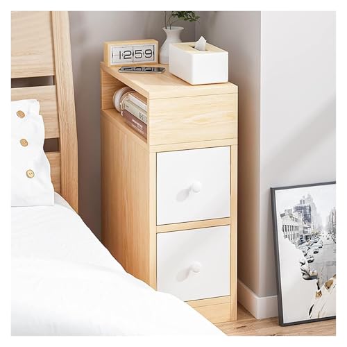ZGHQHCDRH Nachttisch, Moderner Nachttisch aus Holz mit Schublade und offenem Fach(Wood,25 * 30 * 66cm(1))