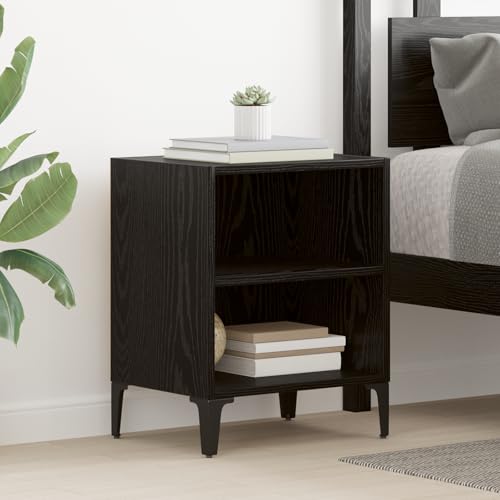 SKM Nachttischschränke 2 St. Schwarz 40x30x50 cm Mit Holz,Möbel,Tische,Nachtt ische,Schwarz,14.8KG,8751 03