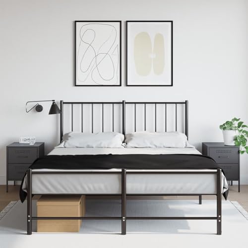 Xichuzi Nachttische 2 STK. Anthrazit 36x39x50,5 cm Stahl, Nachtschrank, Nachtkästchen, Bedside Table, Nachtkommode, Nightstand, Nachttischschrank, Nachtkonsole - 842927