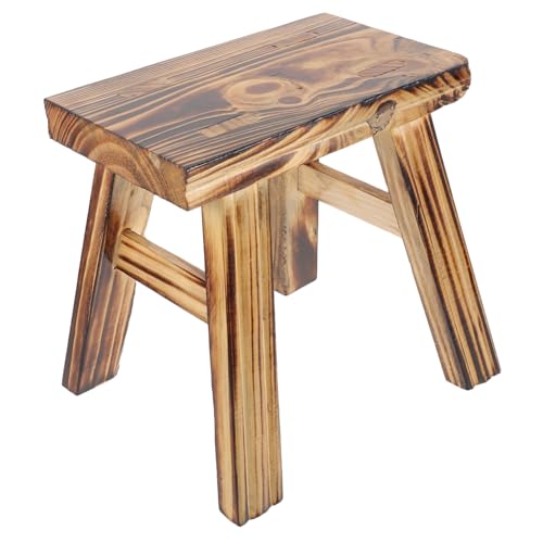 GRIRIW Hocker Aus Massivholz Rustikaler Tritthocker Fußhocker Für Schlafzimmer Nachttisch Tragbarer Klapphocker Tritthocker Für Den Außenbereich Sitzhocker Erwachsene Küchen