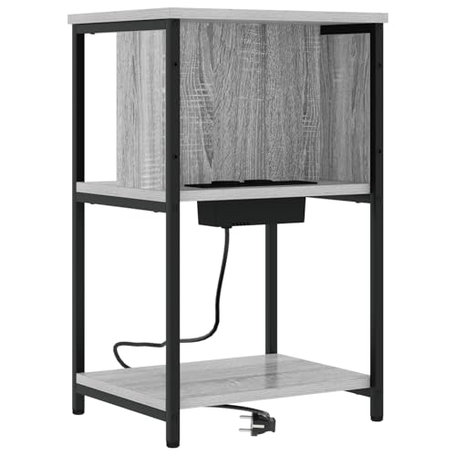 Vopese Nachttisch Grau Sonoma 38 x 31 x 61 cm Holzwerkstoff Schränke und Lagerung Model859456