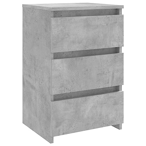 Generico kangqiling Nachttisch grau Beton 40 x 35 x 62,5 cm aus mehrschichtigem Holz, Grau, 806219