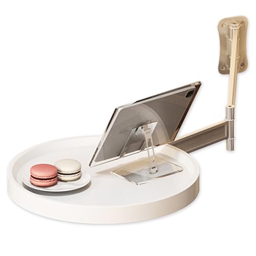 GWZHQIF Bett Organizer Zum Einhängen,Sofa Organizer Armlehne - Conception Pliable,Rotation Libre à 720°,Peut Accueillir des Chargeurs des Boissons Et des Livres(Color:Weiß)