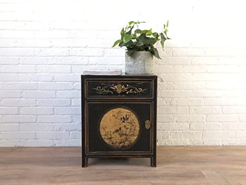 OPIUM OUTLET Nachtkästchen Nachttisch Nachtkommode Nachtschrank Nachtschränkchen Vintage Shabby-chic antik (Design 11)