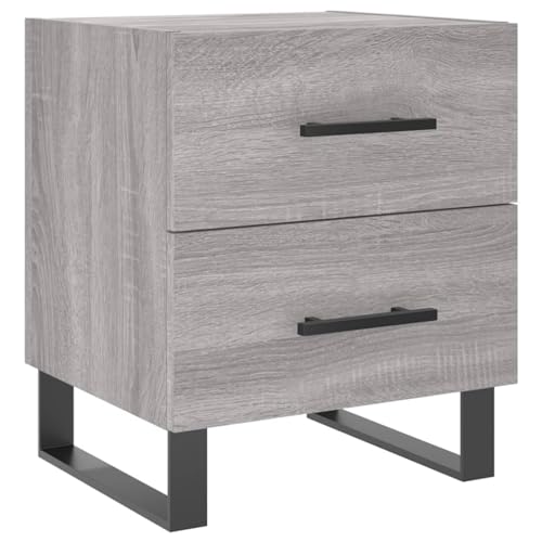 Vopese Nachttisch Grau Sonoma 40x35x47,5 cm Holzwerkstoff Tisch Model827368