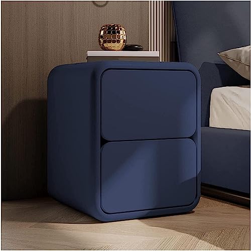 HADECOLL Nachttisch, Schmal, Schlicht, Mit Schubladen, Nachttisch, 2Er-Set, Kleine, Schmale Nachttische, Moderner Schlafzimmer-Beistelltisc h, Nachttisch, 45 cm, Braun, Orange 35 cm