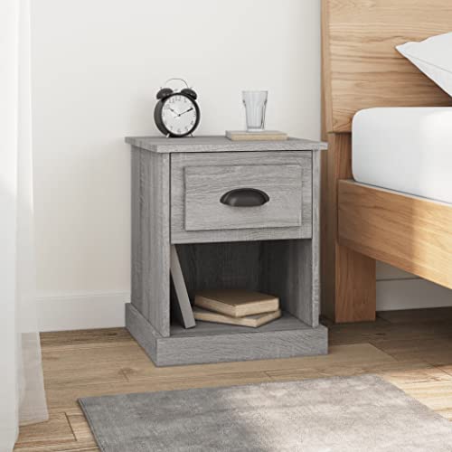 LVHUIDEH Nachttisch Grau Sonoma 39x39x47,5 cm Holzwerkstoff
