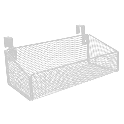 Zerodeko Korb Aus Metallgitter Etagenbettregal Hängekorb Metall Hängekorb Aus Metall Hochbett- Bett Hängender Korb Etagenbettkorb Buchhalter Regal Hochbettregal Bettgitter Weiß Schrank Büro