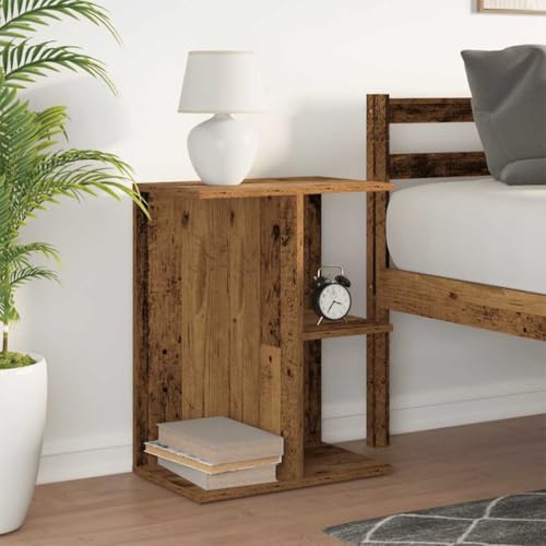 HEFZGDB Nachttisch Altholz-Optik 46,5x29x61 cm Holzwerkstoff Kleiner Tisch Nachttische Nachtschrank Nachttischschrank für Gästezimmer Wohnzimmer Schlafzimmer Hotel