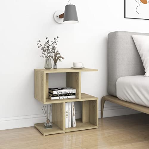 Fasba Nachttische 2 STK. Sonoma-Eiche 50x30x51,5 cm Holzwerkstoff, Beistelltisch mit viel Stauraum, Nachtschrank, Nachtkommode, Nachtkonsole