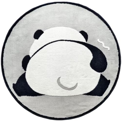 Lawnoval Nachttisch für Runder Teppich für Schlafzimmer mit Cartoon-Design, für weiche, bequeme Bodenmatte für unter dem Bett oder Schaukelstuhl, 60 x 60 bis 140 x 140 cm