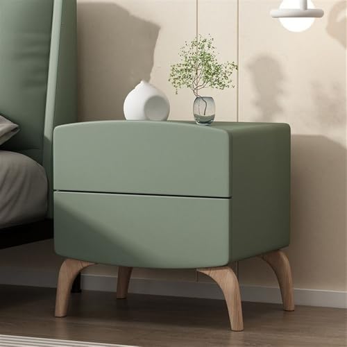 Générique Nachttisch aus Massivholz mit 2 Schubladen, modernes Design, Akzent aus Mikrofaser-Leder, für Schlafzimmer, ideal für kleine Räume Générique Nachttisch aus Massivholz mit 2 Schubladen, modernes Design, Akzent aus Mikrofaser-Leder, für Schlafzimmer, ideal für kleine Räume
