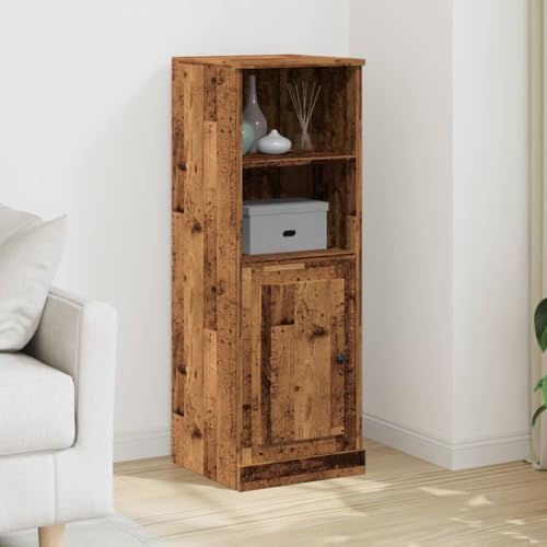 Rantry Anrichte aus antikem Holz, 36 x 35,5 x 103,5 cm aus mehrschichtigem Holz, Sideboard, Bodenschrank, Büromöbel, Nachttisch für Schlafzimmer, Modell 857149