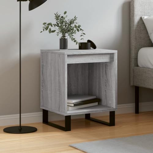 LVHUIDEH Nachttisch Grau Sonoma 40x35x50 cm Holzwerkstoff