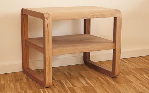 geborgenschlafen.com Massivholz Nachttisch Frances aus Kernbuche geölt, mit/ohne Schublade, Made in Germany (Mid Schubkasten, 50x48x41 cm)